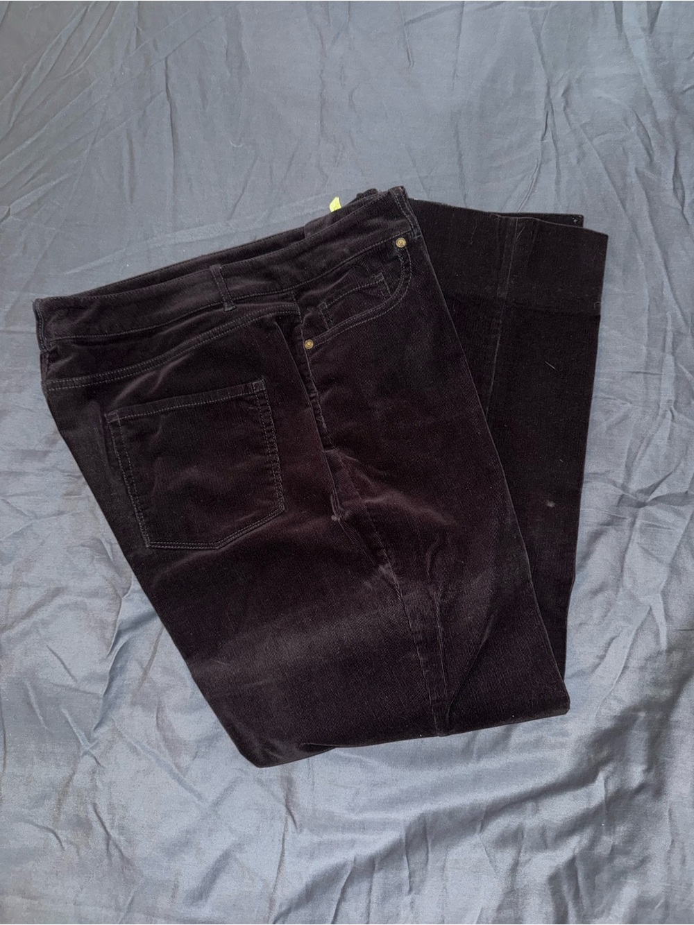 Cold water Creek Black Velvet Corduroy Pants size 12x28